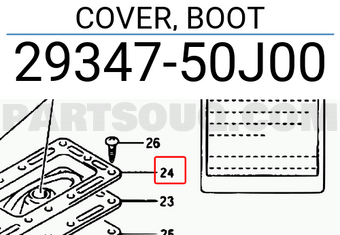 Suzuki 2934750J00 COVER, BOOT