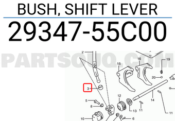 Suzuki 2934755C00 BUSH, SHIFT LEVER