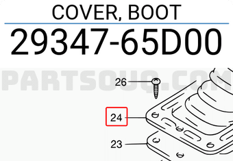 Suzuki 2934765D00 COVER, BOOT