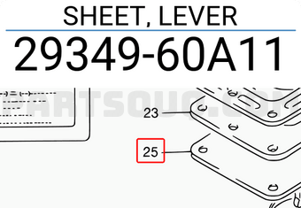 Suzuki 2934960A11 SHEET, LEVER