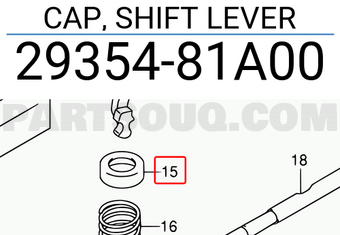 Suzuki 2935481A00 CAP, SHIFT LEVER