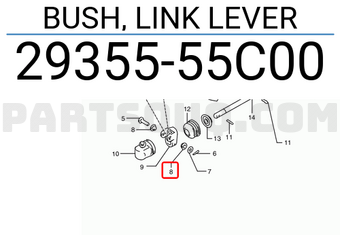 Suzuki 2935555C00 BUSH, LINK LEVER