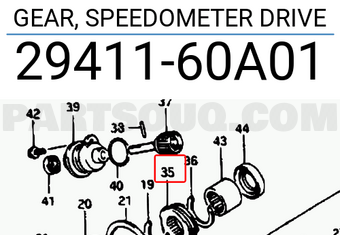 Suzuki 2941160A01 GEAR, SPEEDOMETER DRIVE