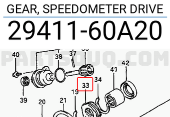 Suzuki 2941160A20 GEAR, SPEEDOMETER DRIVE