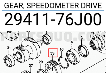 Suzuki 2941176J00 GEAR, SPEEDOMETER DRIVE