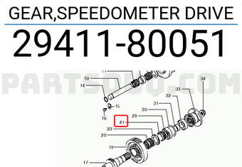 Suzuki 2941180051 GEAR,SPEEDOMETER DRIVE
