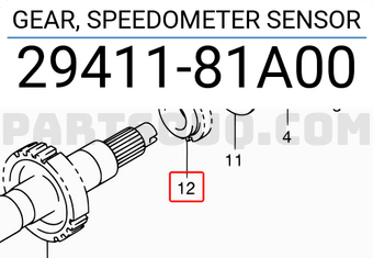 Suzuki 2941181A00 GEAR, SPEEDOMETER SENSOR