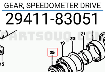 Suzuki 2941183051 GEAR, SPEEDOMETER DRIVE