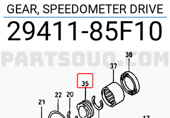 Suzuki 2941185F10 GEAR, SPEEDOMETER DRIVE