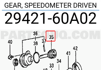 Suzuki 2942160A02 GEAR, SPEEDOMETER DRIVEN