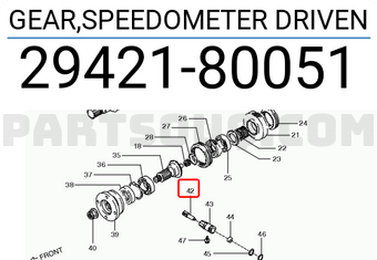 Suzuki 2942180051 GEAR,SPEEDOMETER DRIVEN