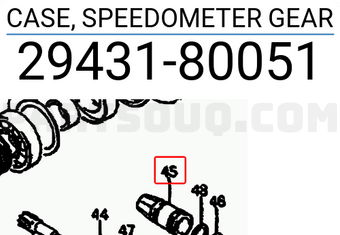 Suzuki 2943180051 CASE, SPEEDOMETER GEAR