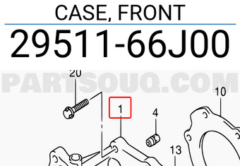 Suzuki 2951166J00 CASE, FRONT