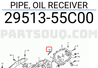Suzuki 2951355C00 PIPE, OIL RECEIVER