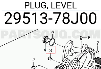 Suzuki 2951378J00 PLUG, LEVEL