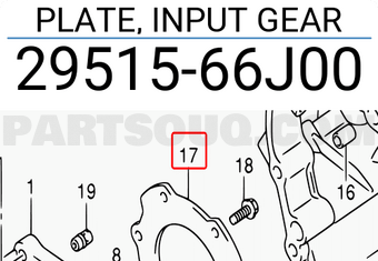 Suzuki 2951566J00 PLATE, INPUT GEAR