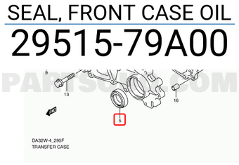 Suzuki 2951579A00 SEAL, FRONT CASE OIL