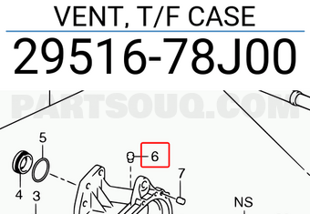 Suzuki 2951678J00 VENT, T/F CASE