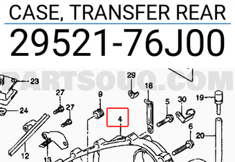 Suzuki 2952176J00 CASE, TRANSFER REAR