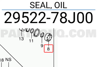 Suzuki 2952278J00 SEAL, OIL