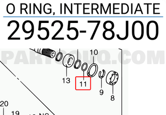 Suzuki 2952578J00 O RING, INTERMEDIATE