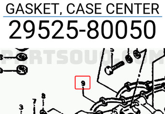 Suzuki 2952580050 GASKET, CASE CENTER