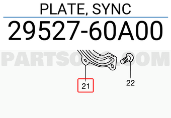 Suzuki 2952760A00 PLATE, SYNC