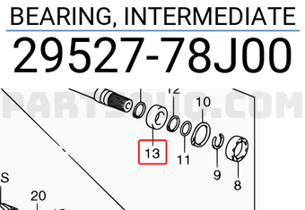 Suzuki 2952778J00 BEARING, INTERMEDIATE