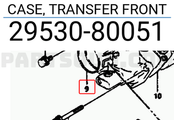 Suzuki 2953080051 CASE, TRANSFER FRONT