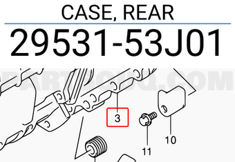 Suzuki 2953153J01 CASE, REAR