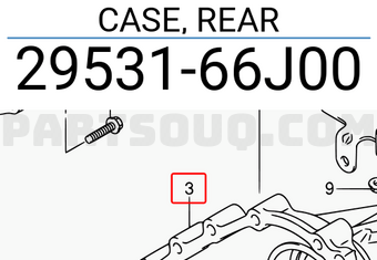 Suzuki 2953166J00 CASE, REAR
