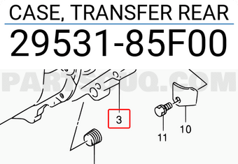 Suzuki 2953185F00 CASE, TRANSFER REAR