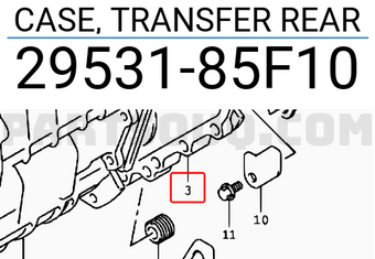 Suzuki 2953185F10 CASE, TRANSFER REAR