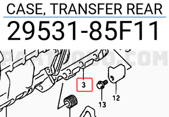 Suzuki 2953185F11 CASE, TRANSFER REAR