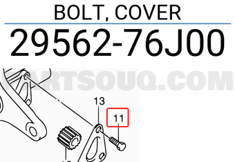 Suzuki 2956276J00 BOLT, COVER