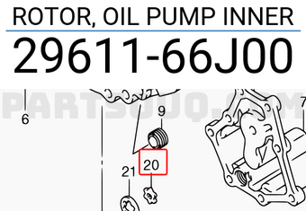 Suzuki 2961166J00 ROTOR, OIL PUMP INNER