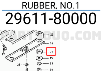 Suzuki 2961180000 RUBBER, NO.1