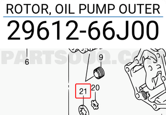 Suzuki 2961266J00 ROTOR, OIL PUMP OUTER