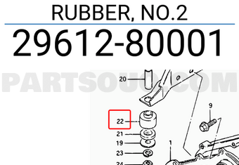 Suzuki 2961280001 RUBBER, NO.2
