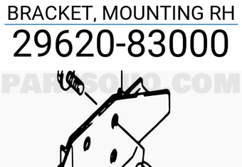 Suzuki 2962083000 BRACKET, MOUNTING RH