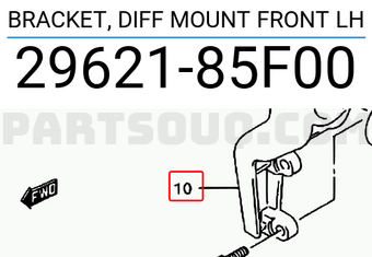 Suzuki 2962185F00 BRACKET, DIFF MOUNT FRONT LH