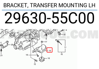 Suzuki 2963055C00 BRACKET, TRANSFER MOUNTING LH