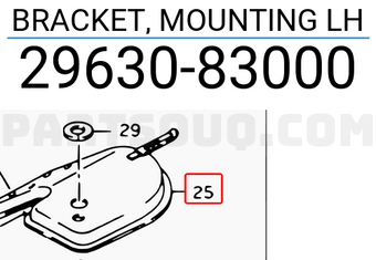 Suzuki 2963083000 BRACKET, MOUNTING LH