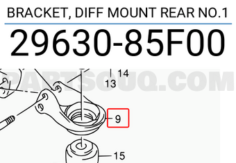 Suzuki 2963085F00 BRACKET, DIFF MOUNT REAR NO.1