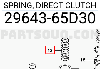 Suzuki 2964365D30 SPRING, DIRECT CLUTCH