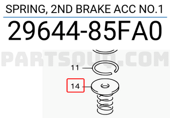 Suzuki 2964485FA0 SPRING, 2ND BRAKE ACC NO.1