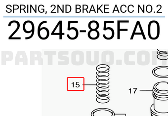 Suzuki 2964585FA0 SPRING, 2ND BRAKE ACC NO.2