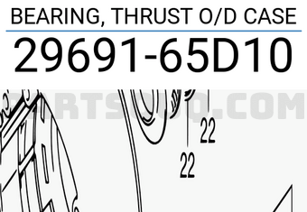 Suzuki 2969165D10 BEARING, THRUST O/D CASE