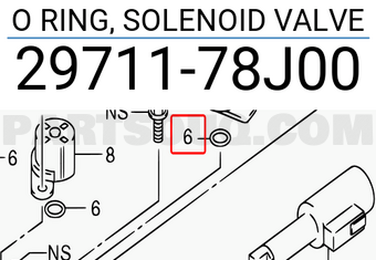 Suzuki 2971178J00 O RING, SOLENOID VALVE