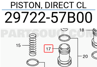 Suzuki 2972257B00 PISTON, DIRECT CL